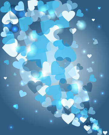 Happy valentines day love heart shape lights design in bokeh style. Ideal for valentine love card, wedding invitation or birthday. EPS10 vector.のイラスト素材