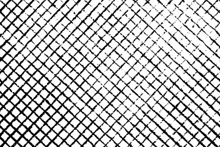 Isolated grunge texture of geometric material in black and white, vintage background resource.のイラスト素材