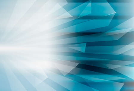 Modern blue background template with abstract geometric shapes ideal for business, technology or science projects. EPS10 vector.のイラスト素材