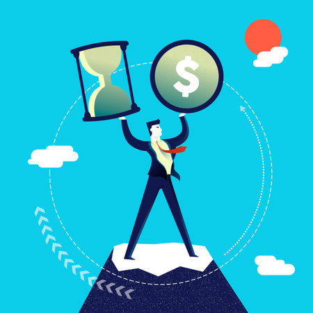 Business multitasking concept illustration, executive entrepreneur man juggling multiple work...