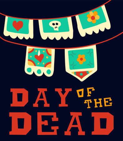 Day of the dead banner for Mexican celebrationのイラスト素材
