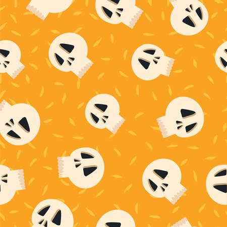Day of the dead hand drawn patternのイラスト素材