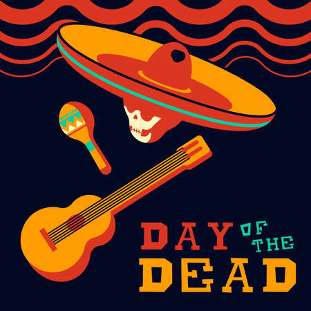 Day of the dead banner for Mexican celebrationのイラスト素材
