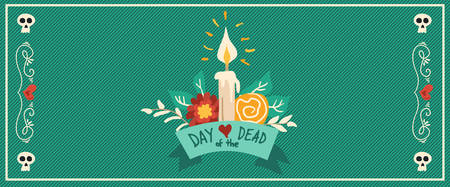 Day of the dead banner for Mexican celebrationのイラスト素材