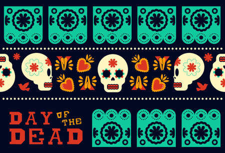 Day of the dead banner for Mexican celebrationのイラスト素材