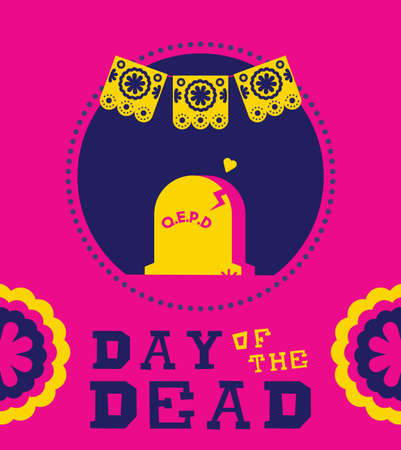 Day of the dead banner for Mexican celebrationのイラスト素材