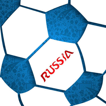 Russia soccer ball illustration background.のイラスト素材