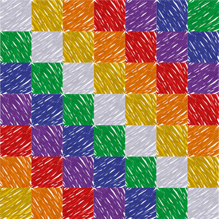 Indigenous wiphala nation flag illustration of traditional native people in south america. Colorful...