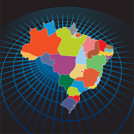  brazil map のイラスト素材