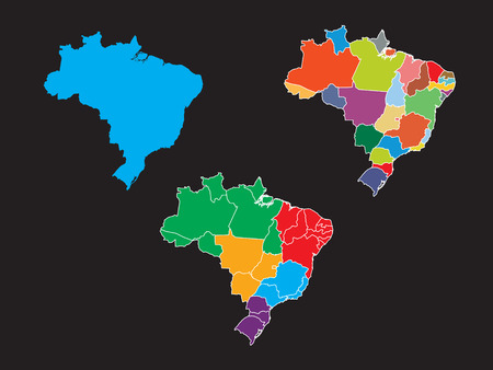  brazil map のイラスト素材
