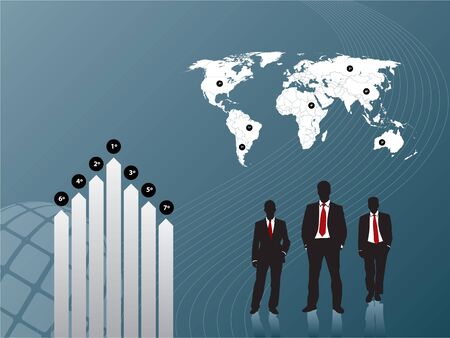 business diagram finance and background world mapのイラスト素材
