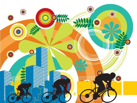 sport competition and background colorsのイラスト素材