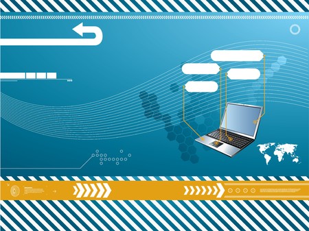 laptop on abstract backgroundのイラスト素材