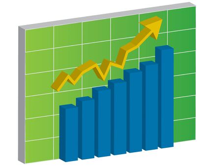 graph of growth in investmentのイラスト素材