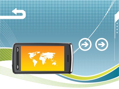 cell phone technological backgroundのイラスト素材