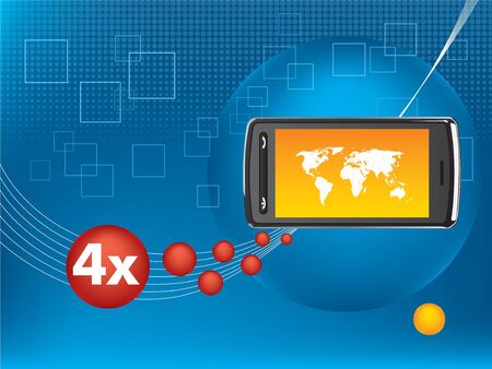 cell phone technological backgroundのイラスト素材