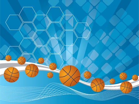 abstract background and Volleyballsのイラスト素材