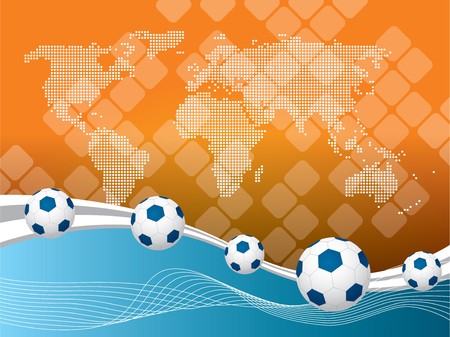 abstract background and soccer ballsのイラスト素材