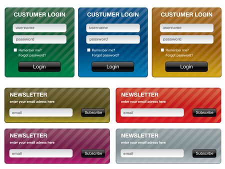 forms for websiteのイラスト素材