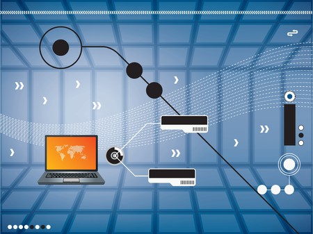 laptop on abstract backgroundのイラスト素材