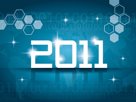 abstract background new year 2011 graphics created with technologyのイラスト素材