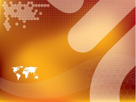 Vector illustration background in technology and the world mapのイラスト素材