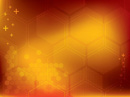 vector illustration abstract yellow background technology