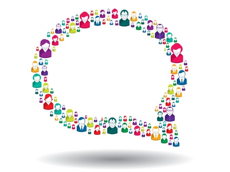 bubble of communication in illustration のイラスト素材