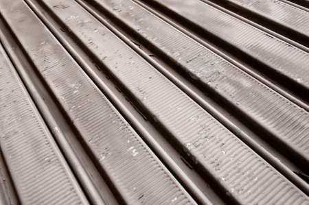 Security door on rusty metal closedの写真素材