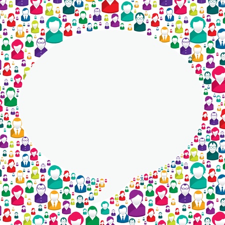 bubble of communication in illustration vectorのイラスト素材