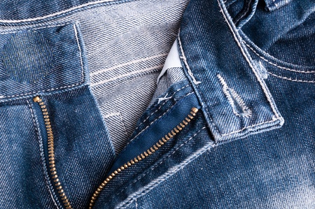 Pants jeans fabric with open zipperの写真素材