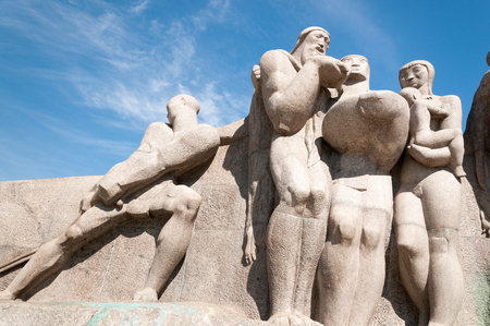 The Bandeiras Monument in Sao Paulo, Brazil のeditorial素材