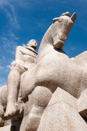 The Bandeiras Monument in Sao Paulo, Brazil のeditorial素材