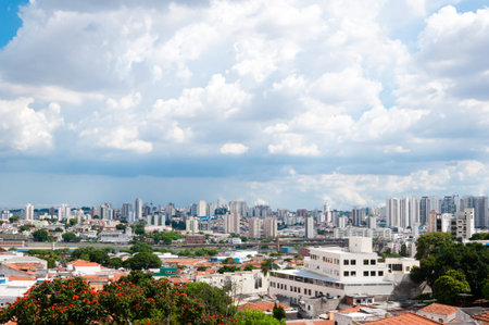 Aerial view of the neighborhood of Penha, Sao Pauloの写真素材