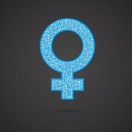 homosexual relationship, symbols of Mars and Venus representing the gay man and lesbian womanのイラスト素材