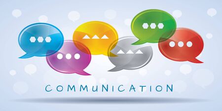 Thought bubble colorful and communicationのイラスト素材