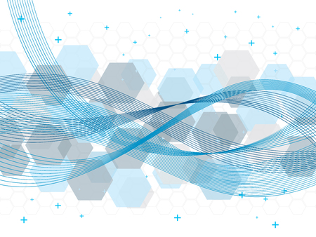 abstract technology vector background with hexagonsのイラスト素材