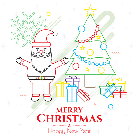 Christmas icons, ornaments and decoration, flat design. のイラスト素材