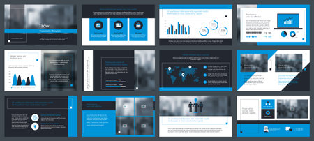 Elements of infographics for presentations templates. Annual report, leaflet, book cover design. Brochure layout, flyer template design. Corporate report, advertising template in vector Illustration.のイラスト素材