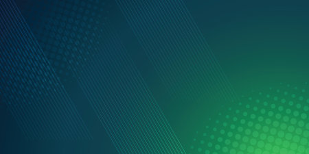 Green and blue background in vector illustration with glow and movement, with parallel lines, bright geometric shape.のイラスト素材