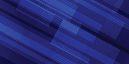 Blue background in vector illustration with geometric shapes and lines in parallel.のイラスト素材
