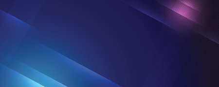 Abstract modern blue background with bright elements, parallel lines and geometric shape in vector...