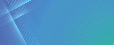 Abstract modern blue background with bright elements, parallel lines and geometric shape in vector illustration.のイラスト素材