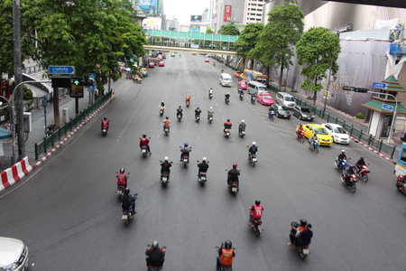 A traffic jam in siamのeditorial素材