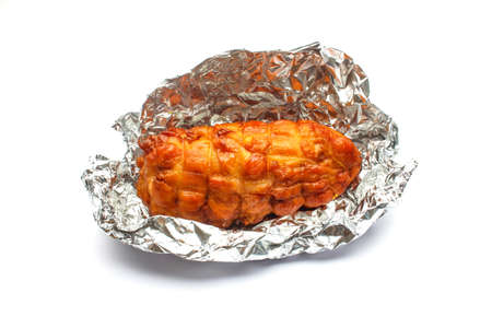 An isolated roasted chickenの写真素材