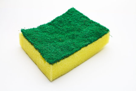 An isolated sponge on white backgroundの写真素材