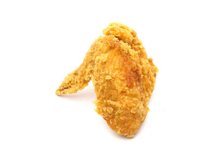 Fried chicken in isolated white backgroundの写真素材