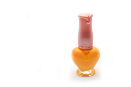 An isolated nail varnish on white backgroundの写真素材