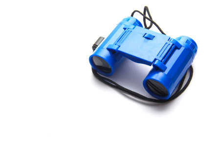 Children binocular isolated on white の写真素材