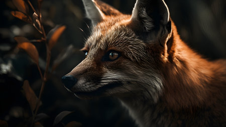 Portrait of a red fox (Vulpes vulpes)の素材